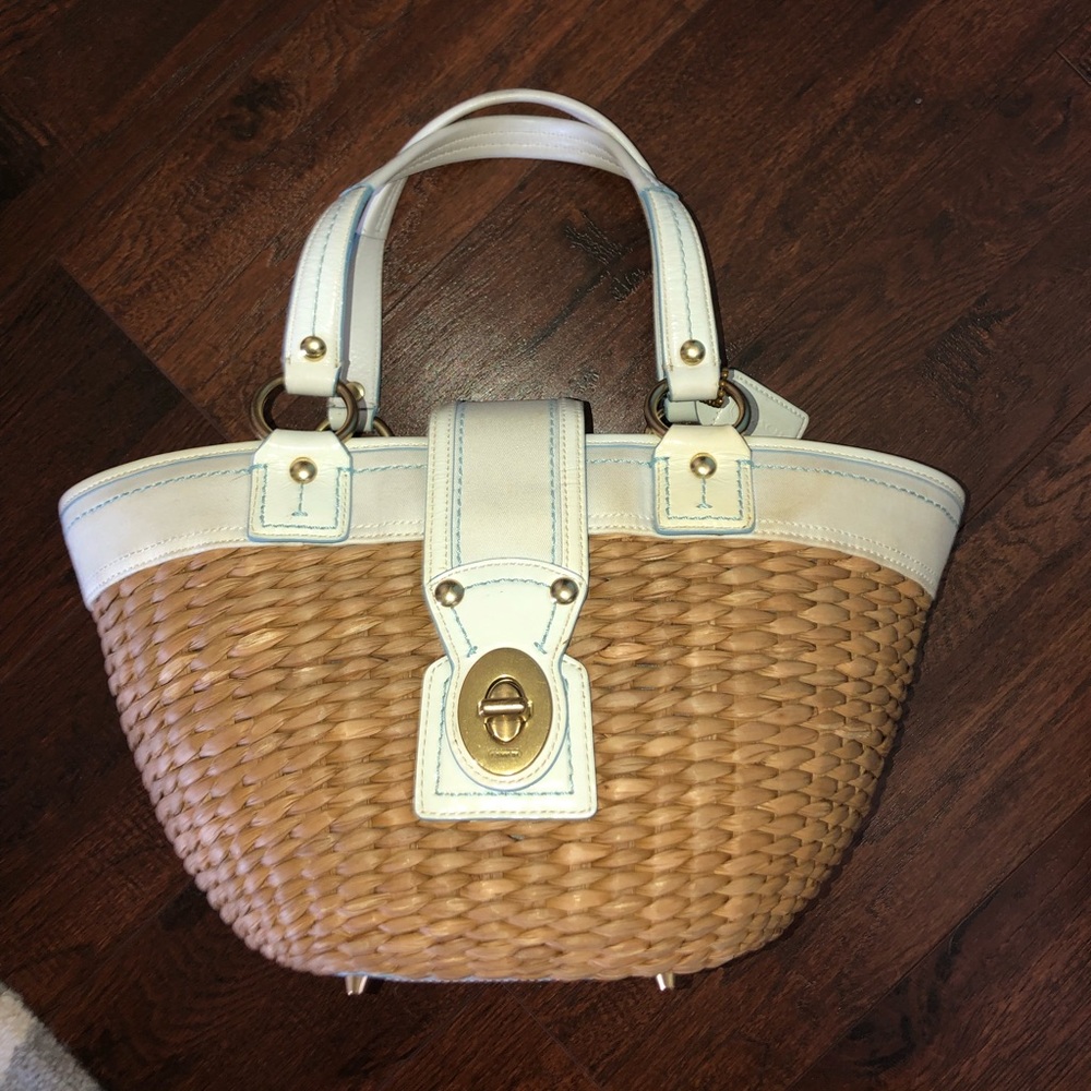 COACH straw purse. Rare!